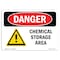Signmission Safety Sign, OSHA Danger, 18" Height, Aluminum, Chemical Storage Area, Landscape, 1824-L-1061 OS-DS-A-1824-L-1061 - alternate 1